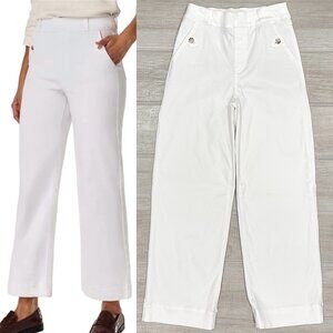 SPANX White High-Rise Wide-Leg Pants